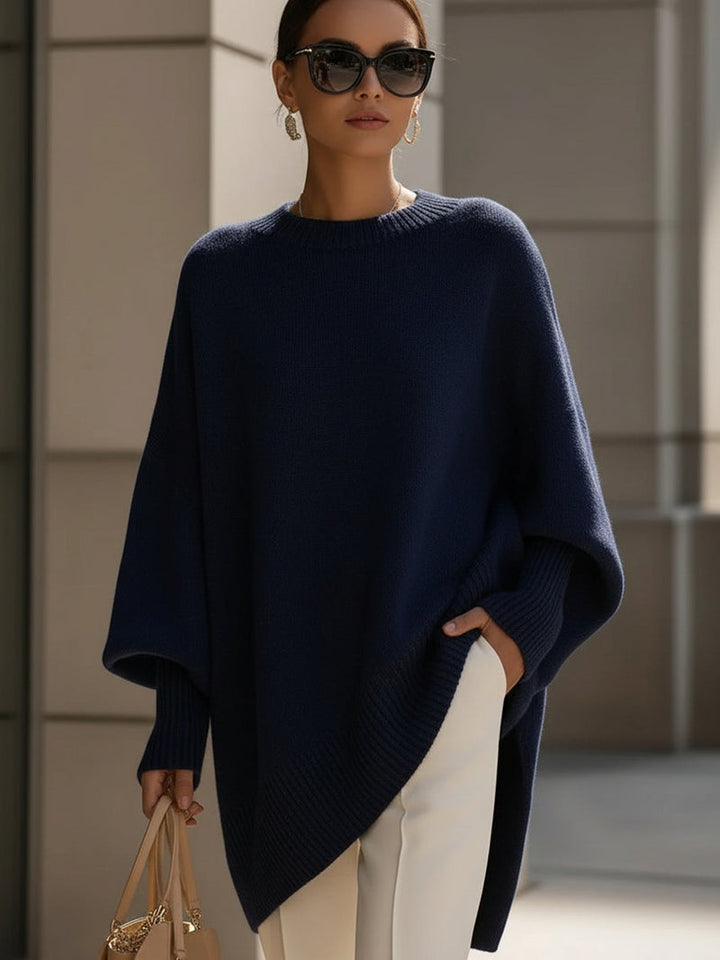 Marta | Maglione In Maglia Morbida Blu Navy