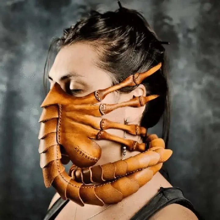 Maschera Mezza Faccia Unisex in Gomma Horror per Halloween Cosplay - Vesarelli