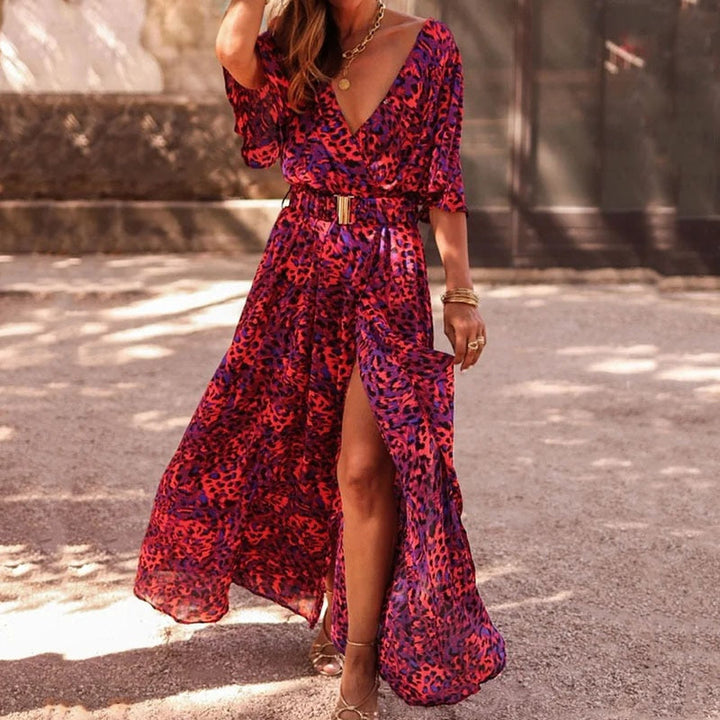 Abito Lungo Donna in Tessuto Leggero Vestibilità Fluida - Vesarelli