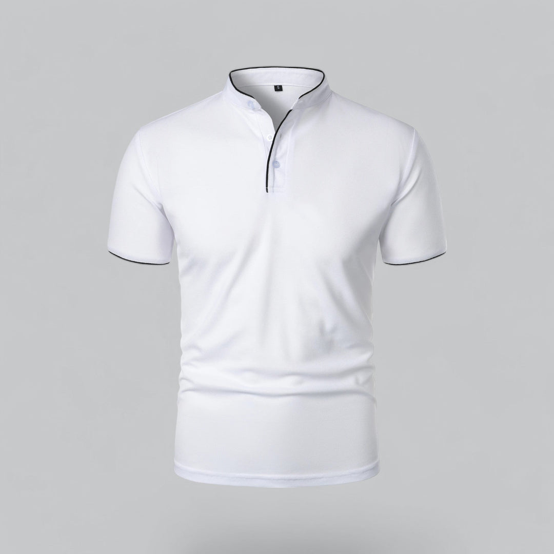 Polo Uomo Senza Colletto Manica Corta