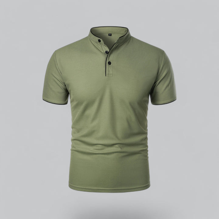 Polo Uomo Senza Colletto Manica Corta
