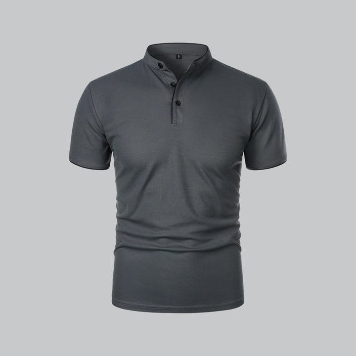 Polo Uomo Senza Colletto Manica Corta