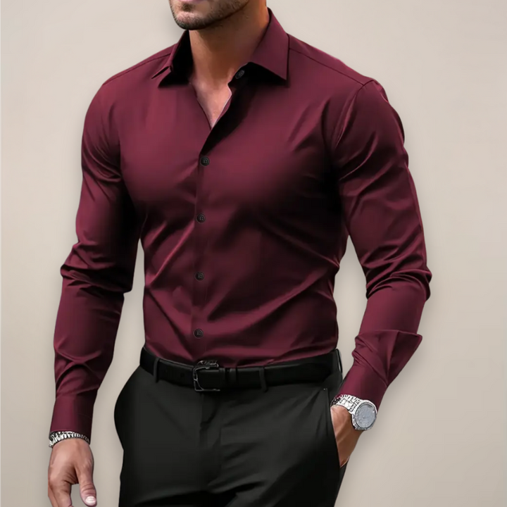 Camicia Uomo Maniche Lunghe Cotone Classica Business - Vesarelli