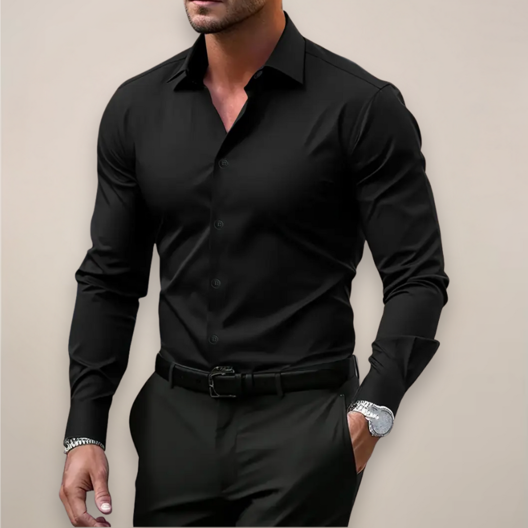 Camicia Uomo Maniche Lunghe Cotone Classica Business