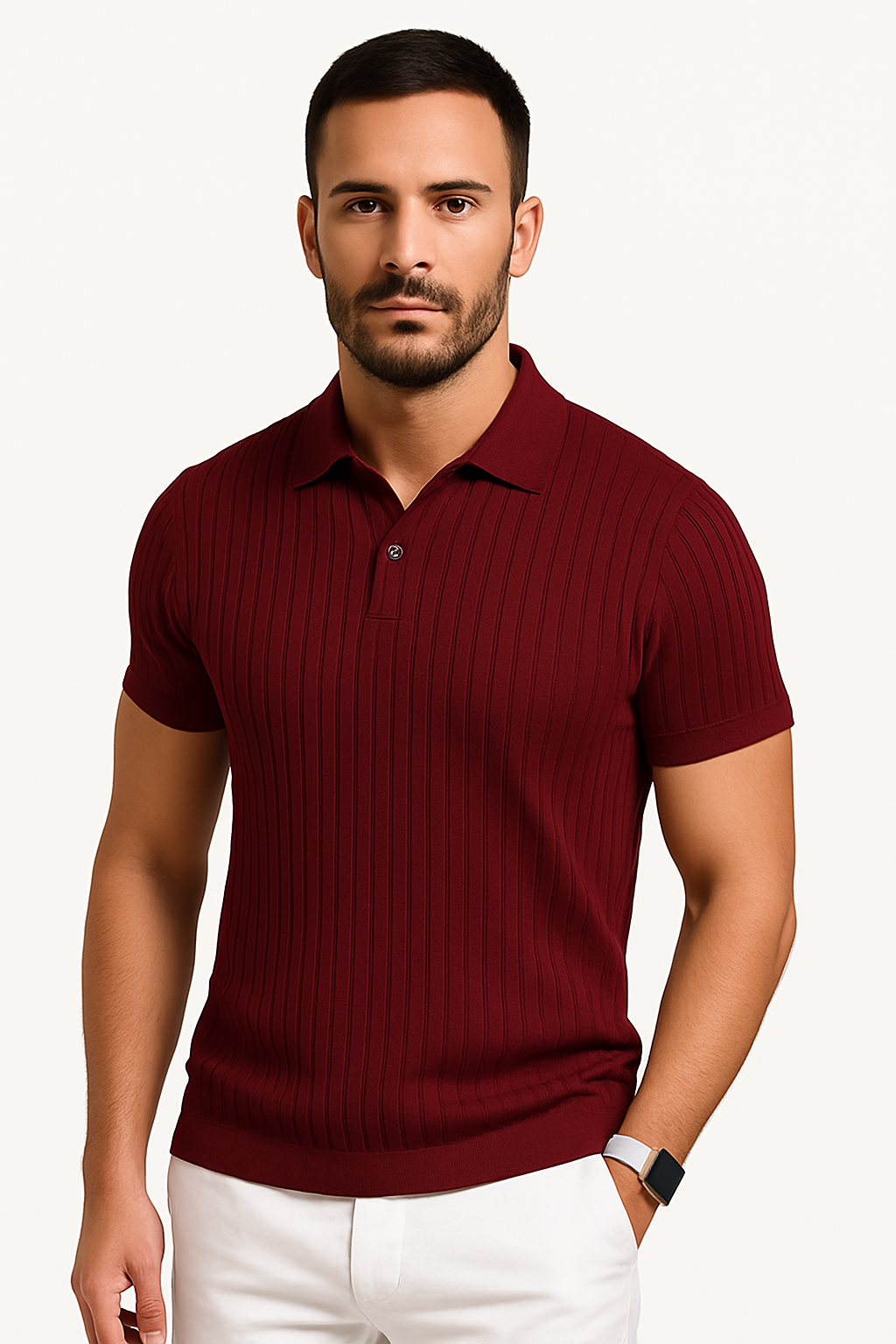Polo Uomo Cotone Taglio Aderente
