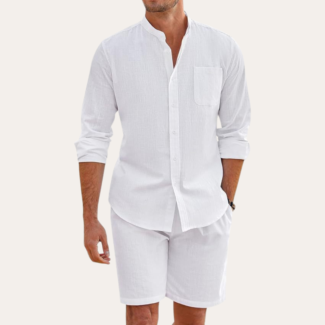 Set Estivo Uomo Manica Lunga Leggera Vestibilità Comoda