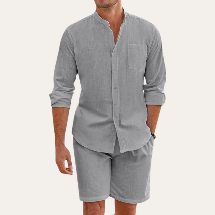 Set Estivo Uomo Manica Lunga Leggera Vestibilità Comoda