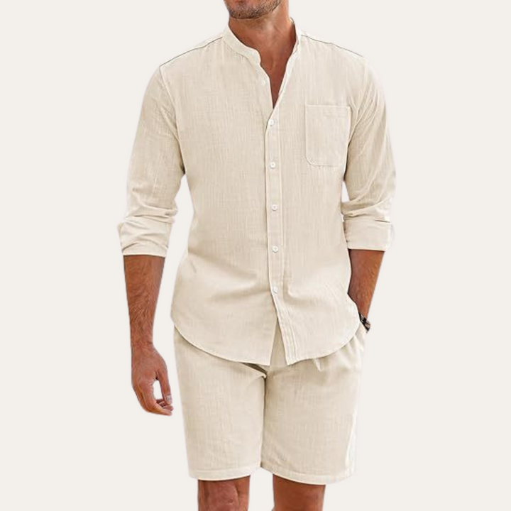 Set Estivo Uomo Manica Lunga Leggera Vestibilità Comoda