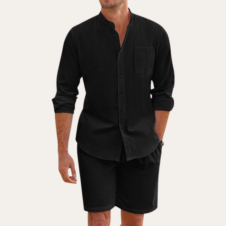 Set Estivo Uomo Manica Lunga Leggera Vestibilità Comoda