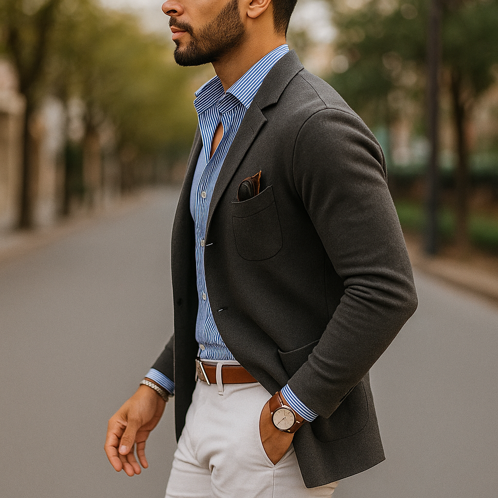 Blazer Uomo Elegante Vestibilità Moderna