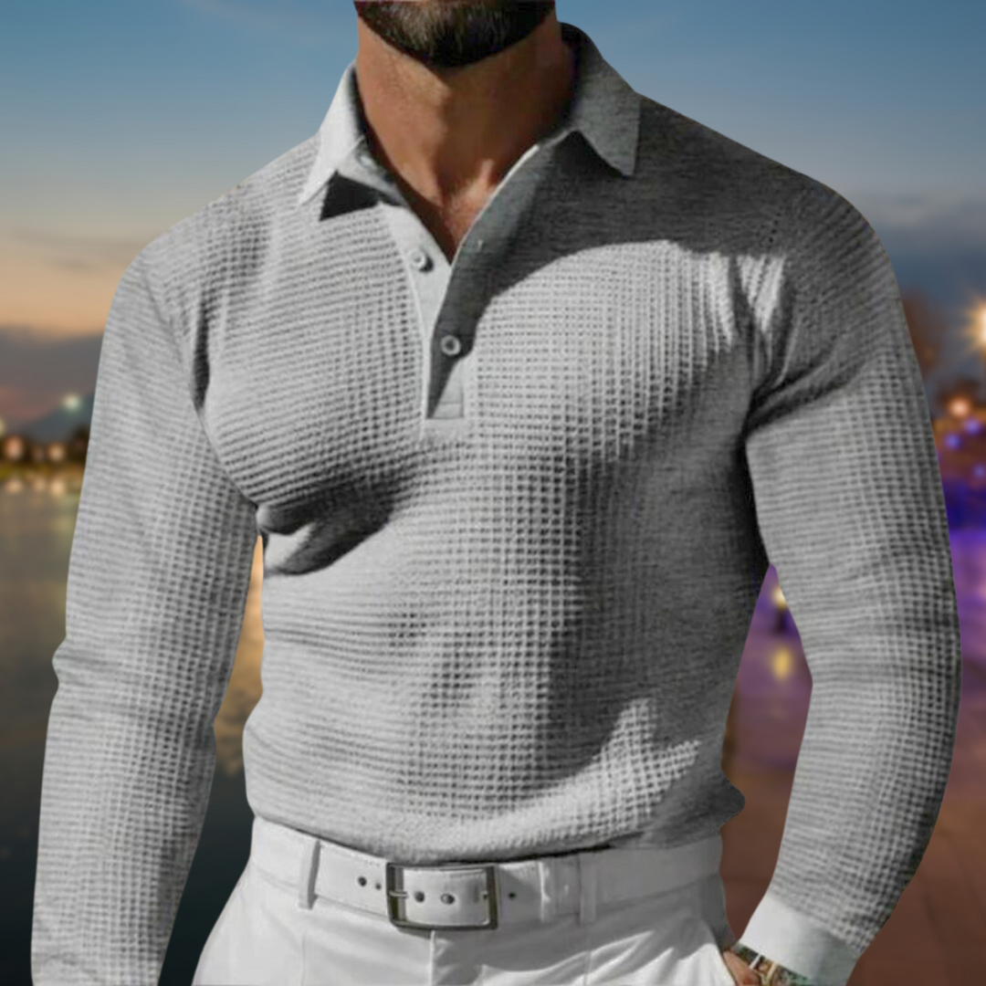 Polo Uomo Maniche Lunghe Stile Elegante - Vesarelli