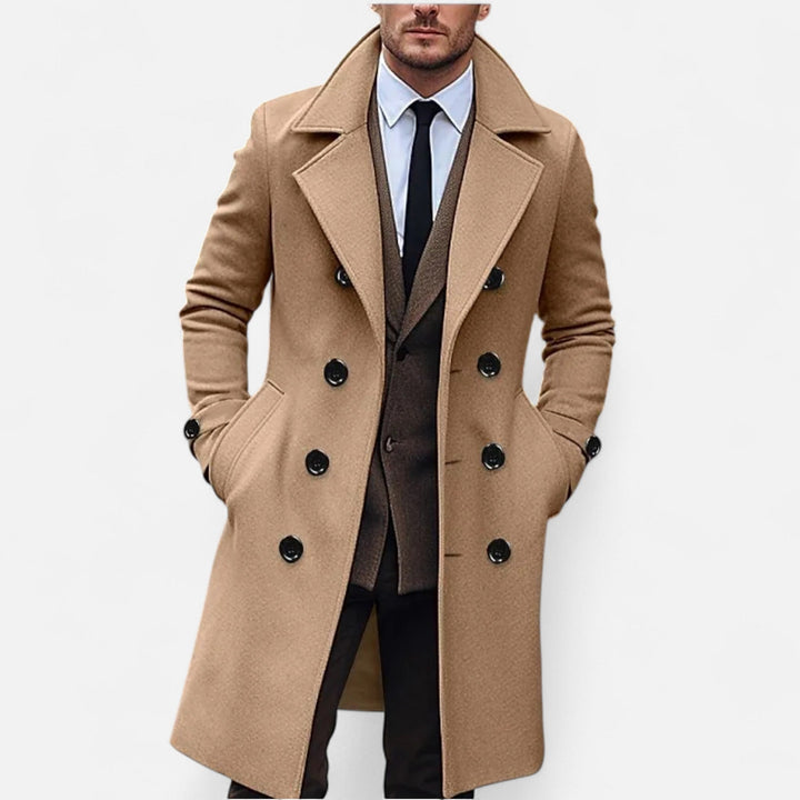 Cappotto Lungo Uomo Elegante Vestibilità Classica - Vesarelli