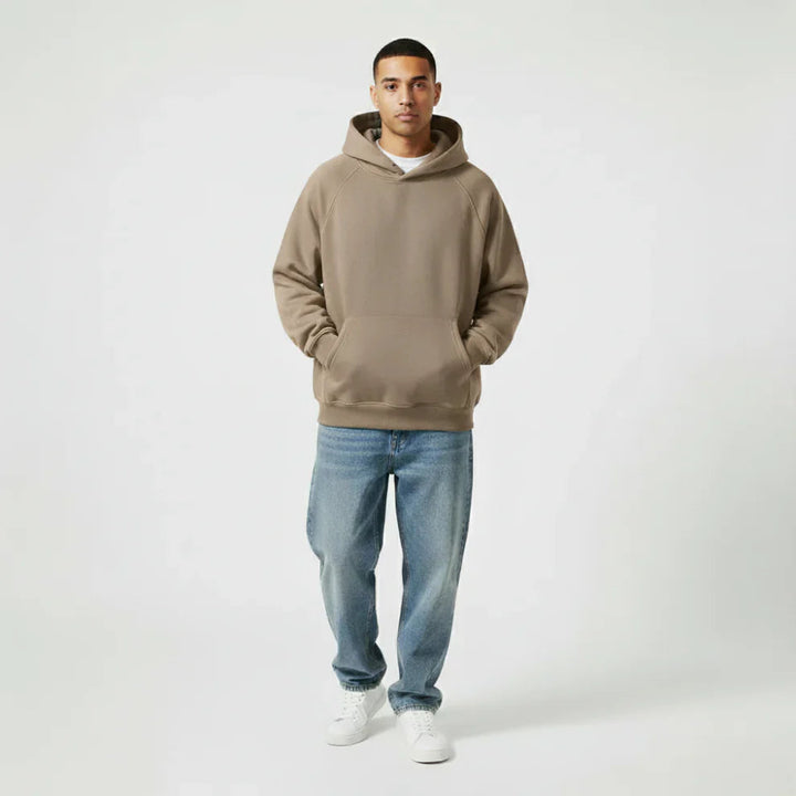 Felpa Uomo con Cappuccio Streetwear Minimalista Regular Fit - Vesarelli