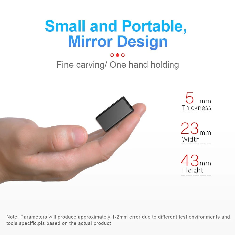 Mini Registratore Vocale Nascosto 16GB/32GB con Registrazione Automatica e Qualità Audio Superiore - Portatile e Compatto 3