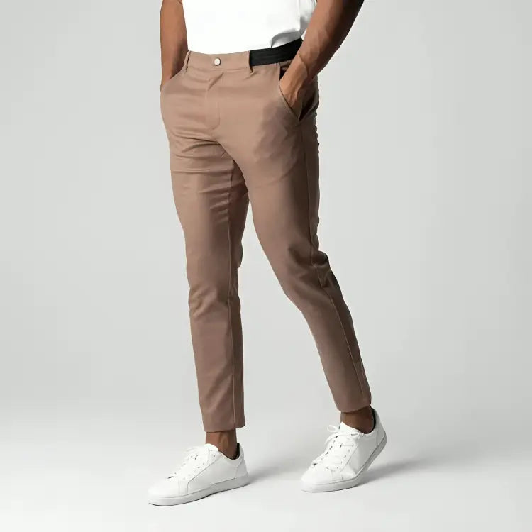 Mino | Pantaloni Chino Elasticizzati Estivi Cachi