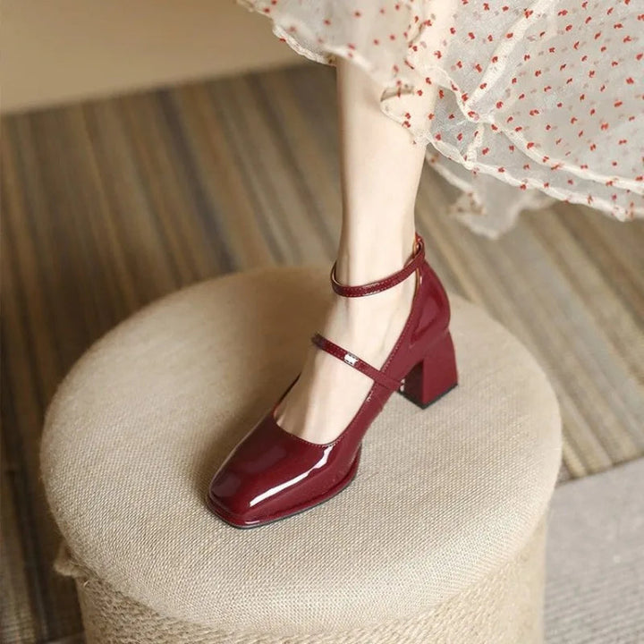 Miranda | Scarpa da Donna Mary Jane Doppio Cinturino Tacco Blocco 1