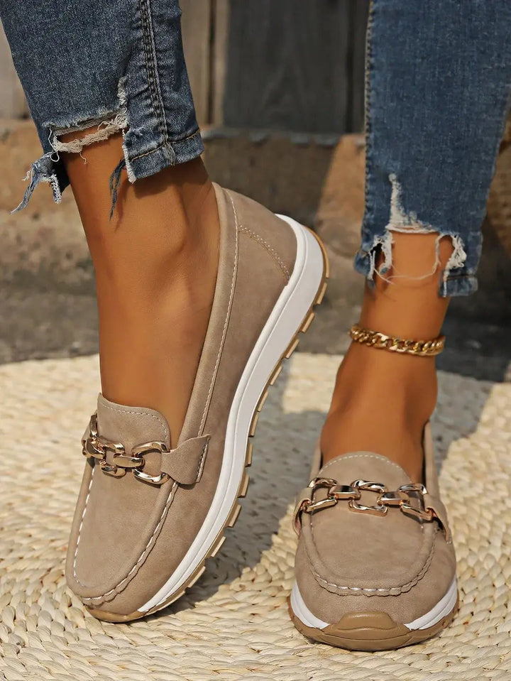 Mocassini Donna Platform Comfort Catena Vestibilità Comoda - Vesarelli