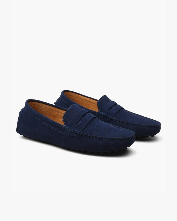 Mocassini Uomo in Pelle Scamosciata Slip-On Comodi - Vesarelli