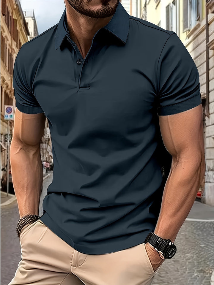 Polo Uomo Classica Cotone Colletto Elegante
