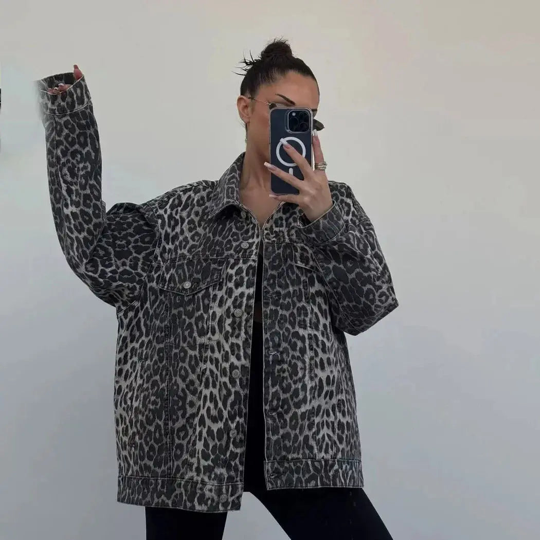 Giacca Estiva Donna Stampa Animalier Vestibilità Regular - Vesarelli