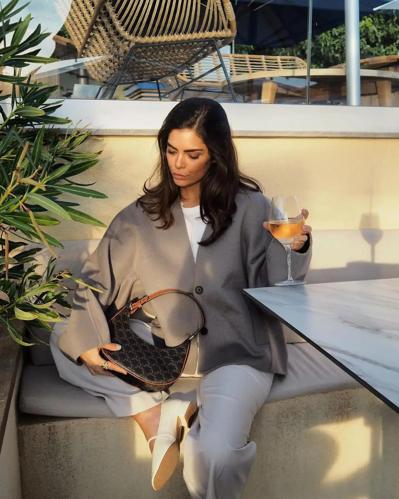 Giacca Donna Corta Misto Lana Monopetto Scollo a V Casual