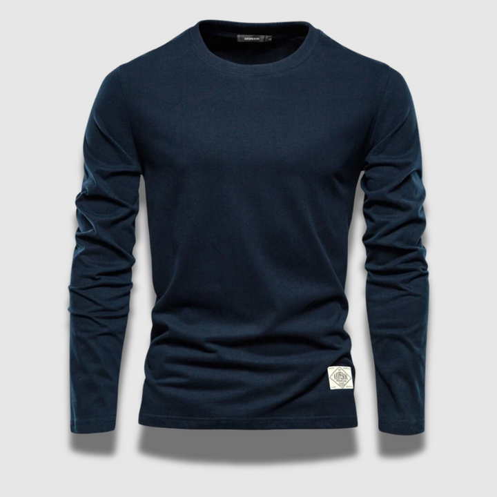 Maglietta Uomo Maniche Lunghe Elegante Casual Slim Fit