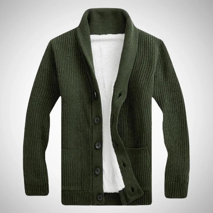 Cardigan Uomo in Pile Stile Vintage Regular Fit - Vesarelli