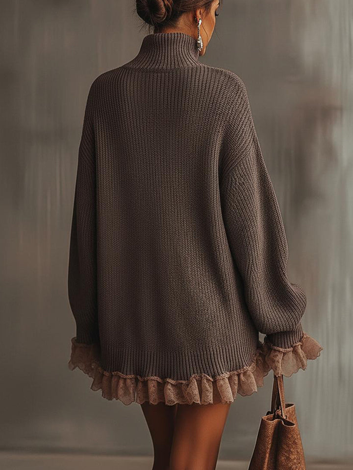 Nina | Elegante Abito Donna in Maglia con Volant – Caldo e Versatile per Ogni Occasione 2