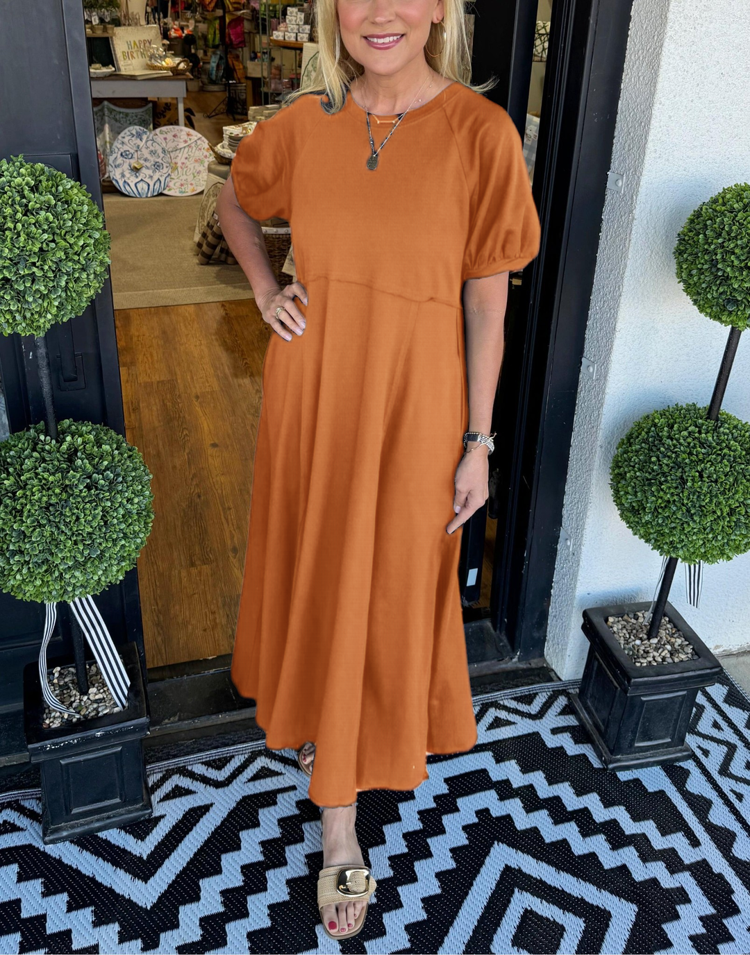 Nina | Elegante Maxi Abito Chic con Maniche a Sbuffo 5
