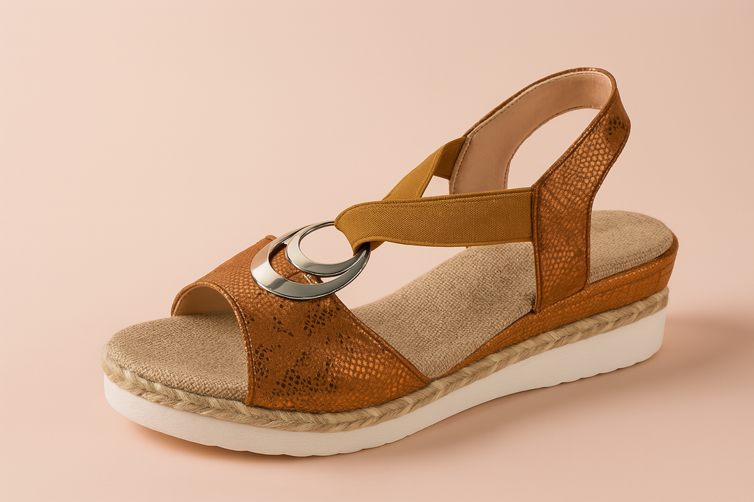 Nina | Sandali sportivi con plateau e anello decorativo 1