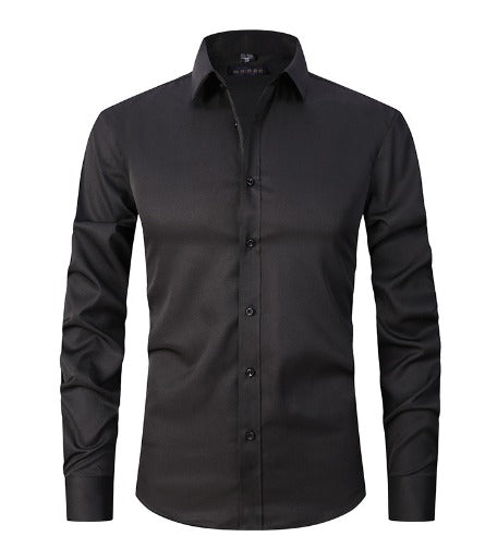 Camicia Uomo Tessuto Elasticizzato Vestibilità Comoda Antipiega - Vesarelli