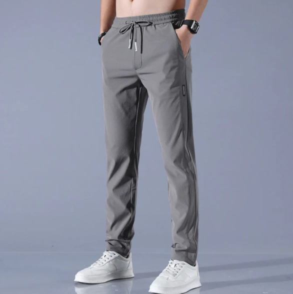 Pantaloni Uomo Elasticizzati Leggeri Vestibilità Slim