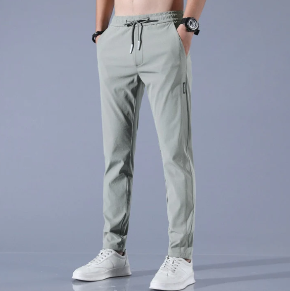 Pantaloni Uomo Elasticizzati Leggeri Vestibilità Slim