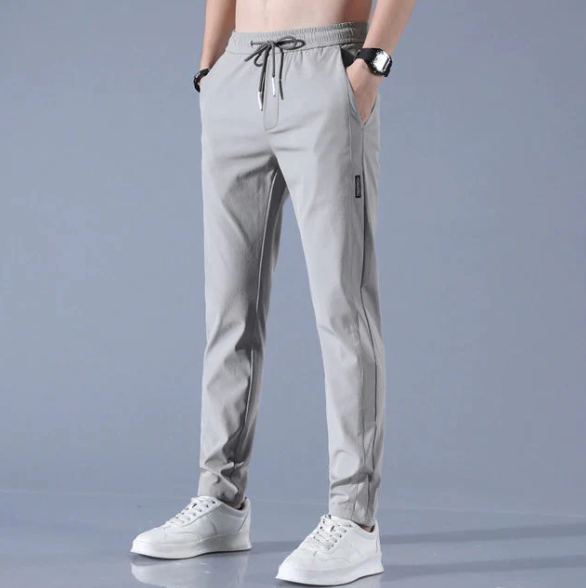 Pantaloni Uomo Elasticizzati Leggeri Vestibilità Slim