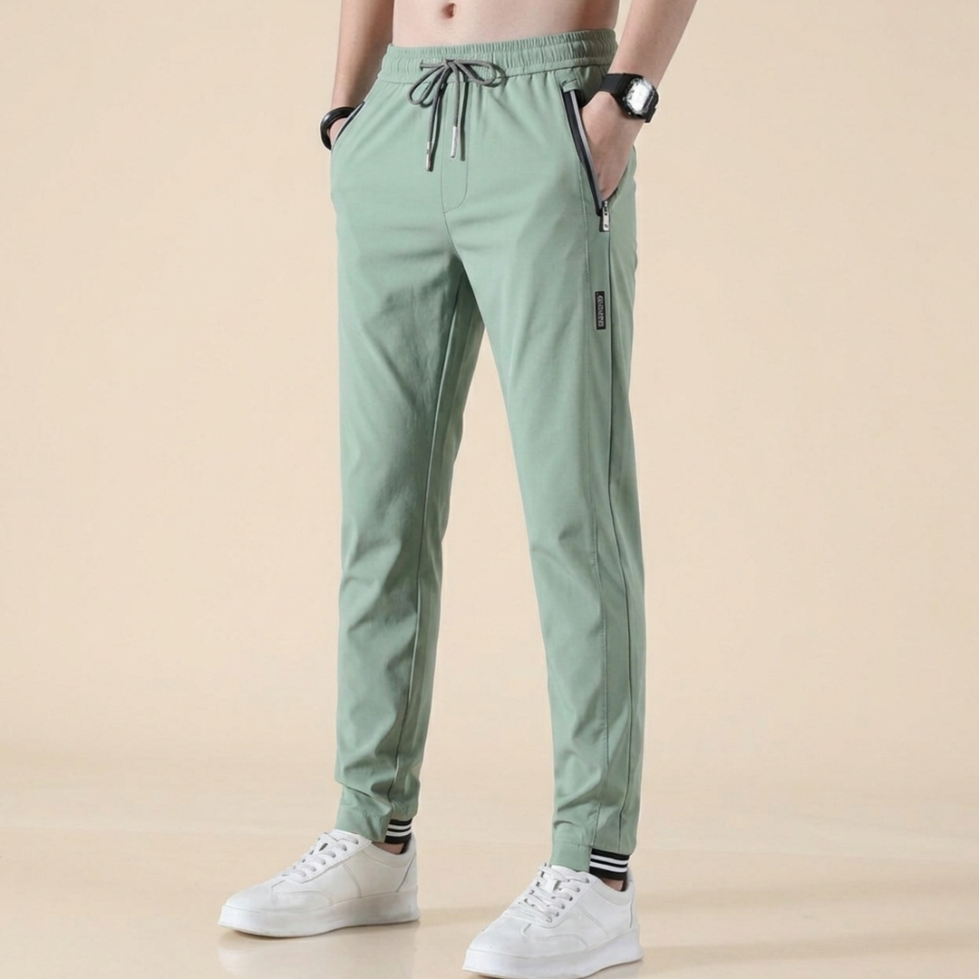 Pantaloni Uomo Elasticizzati Leggeri Vestibilità Slim