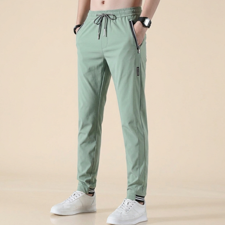 Pantaloni Uomo Elasticizzati Leggeri Vestibilità Slim