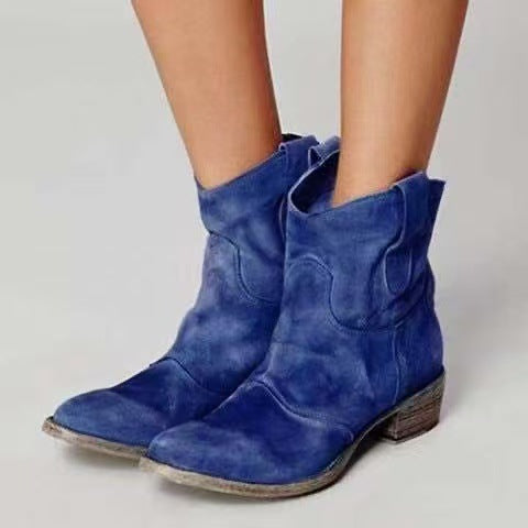 Nubri | Eleganti Stivaletti Donna in Pelle Scamosciata con Tacco Larghezza Stabilità 4