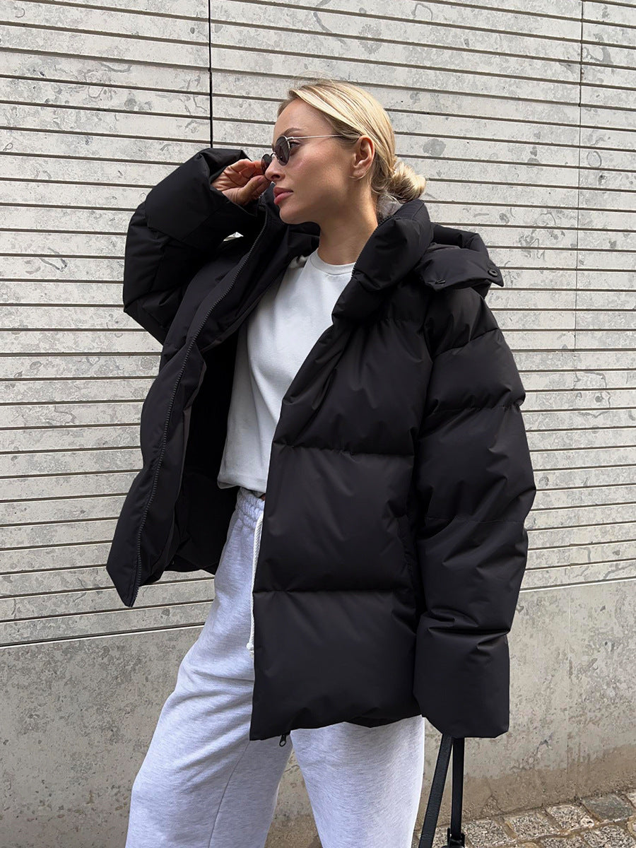 Giacca Trapuntata Donna con Cappuccio Invernale Elegante - Vesarelli