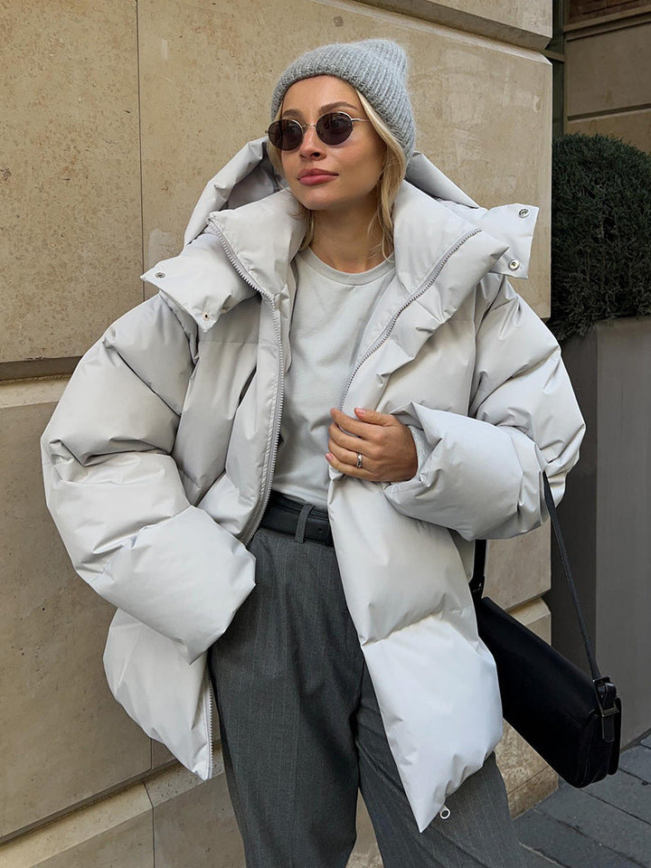 Giacca Trapuntata Donna con Cappuccio Invernale Elegante