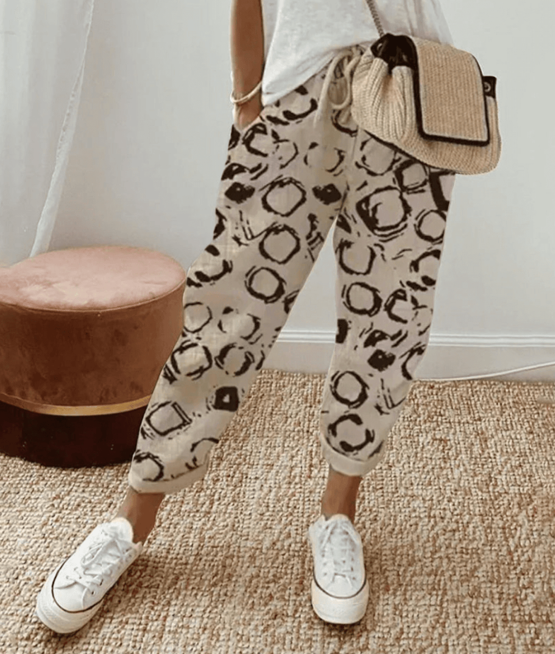 Pantaloni Donna in Lino Leggero Vestibilità Aderente - Vesarelli