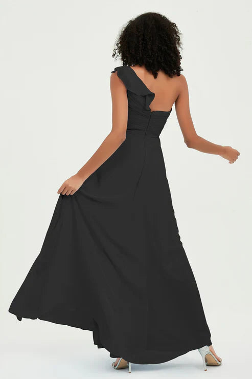 Abito Cerimonia Donna in Chiffon Stile Romantico