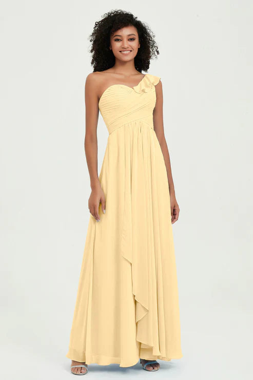 Abito Cerimonia Donna in Chiffon Stile Romantico