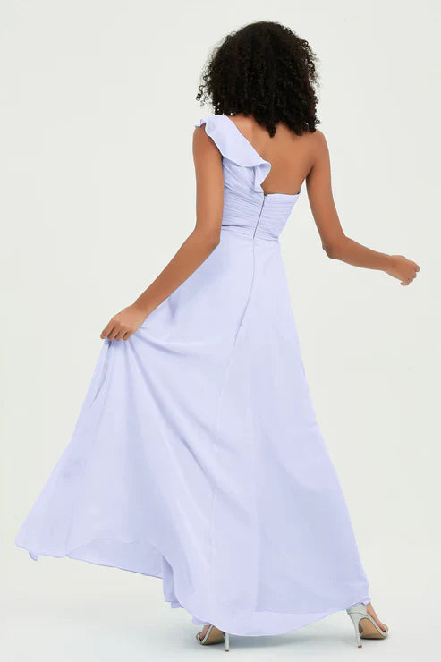 Abito Cerimonia Donna in Chiffon Stile Romantico