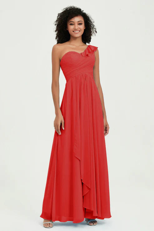 Abito Cerimonia Donna in Chiffon Stile Romantico