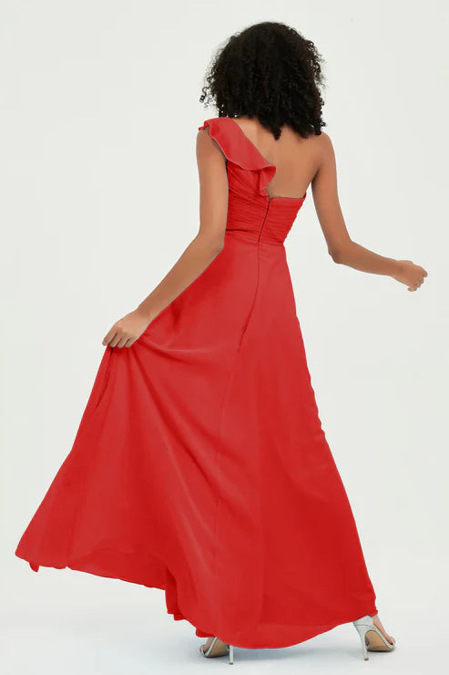 Abito Cerimonia Donna in Chiffon Stile Romantico