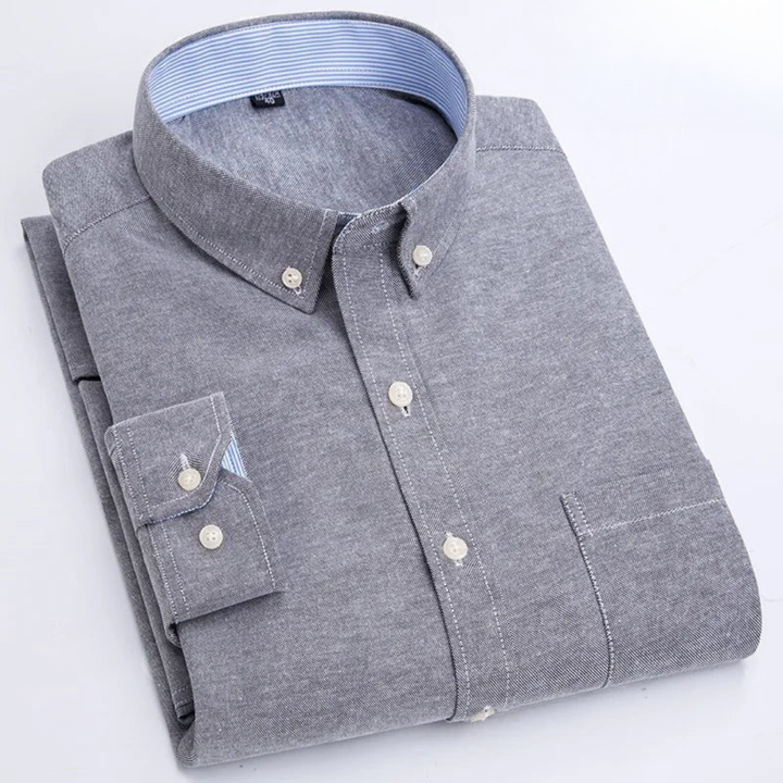 Olivio | Elegante Camicia da Uomo Oxford in Misto Cotone, Versatile e Traspirante 4