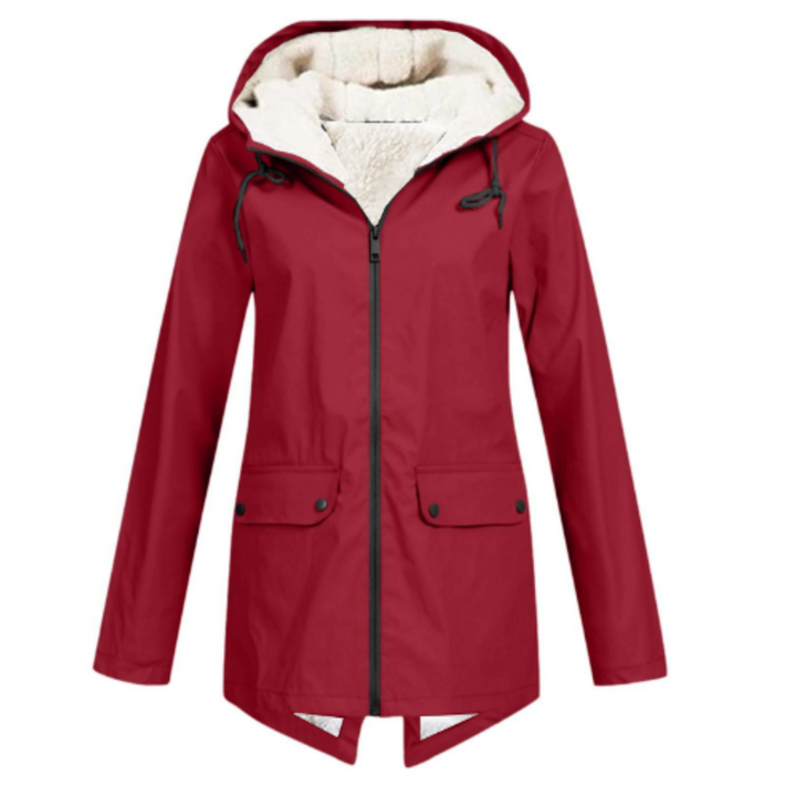 Giacca Lunga Donna in Pile Foderata Parka Invernale Caldo