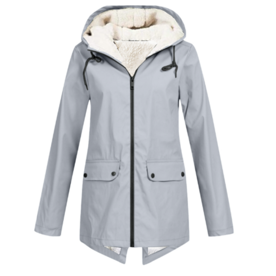 Giacca Lunga Donna in Pile Foderata Parka Invernale Caldo