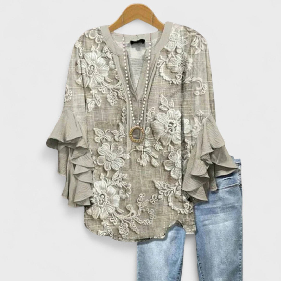 Camicetta Donna Leggera in Tessuto Traspirante Vestibilità Casual