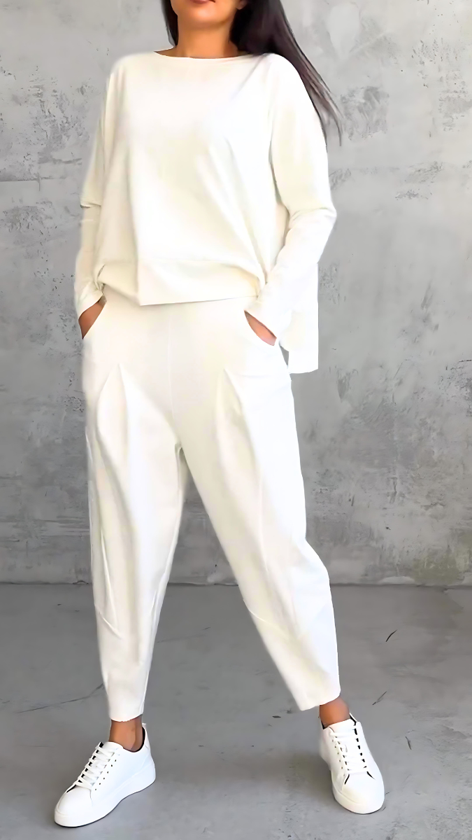 Completo Estivo Donna Pantaloni e Maglia Manica Corta - Vesarelli